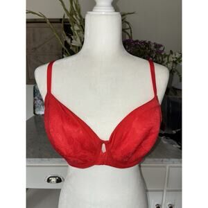 Soma Bra 38D Lightest Lift Modern Coverage Underwire Red Print with Floral
